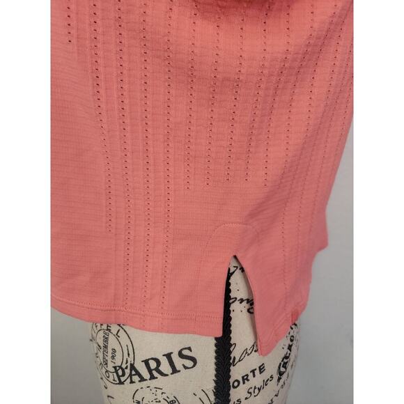 Lululemon Muscle Tank Top Womens SZ 6/8 Semi Crop Perforated Orange Pink - Picture 4 of 8